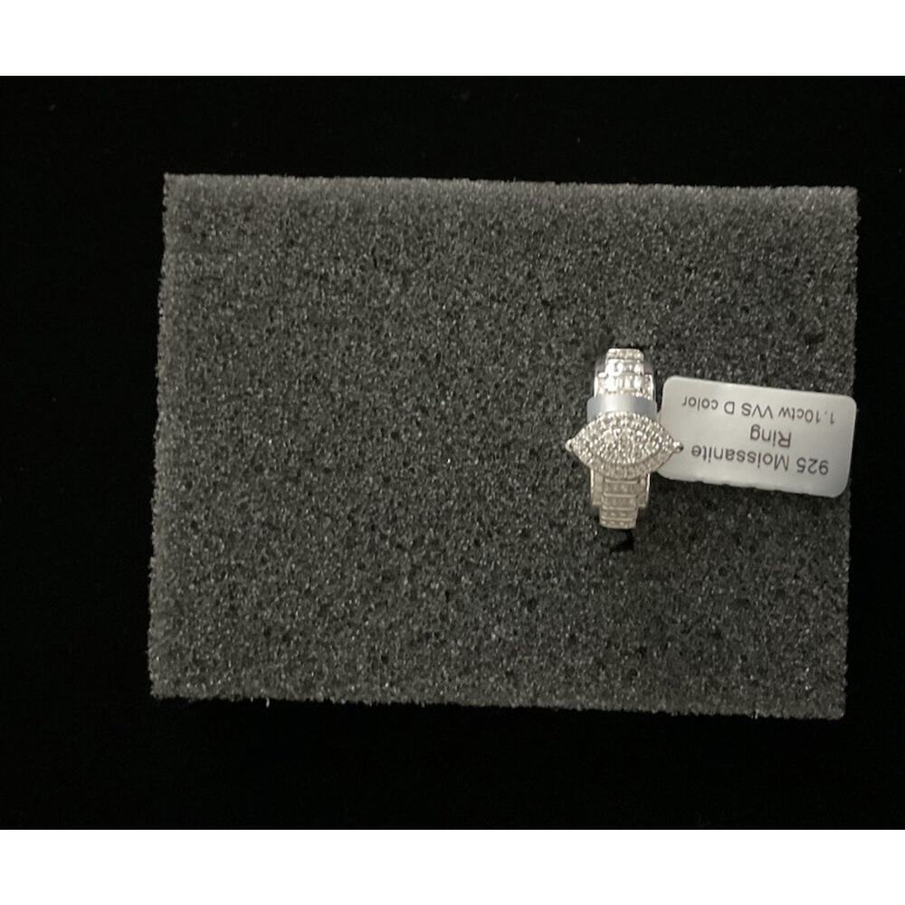 Moissanite Ring | 100% Passes Diamond Tester | Iced Out | New